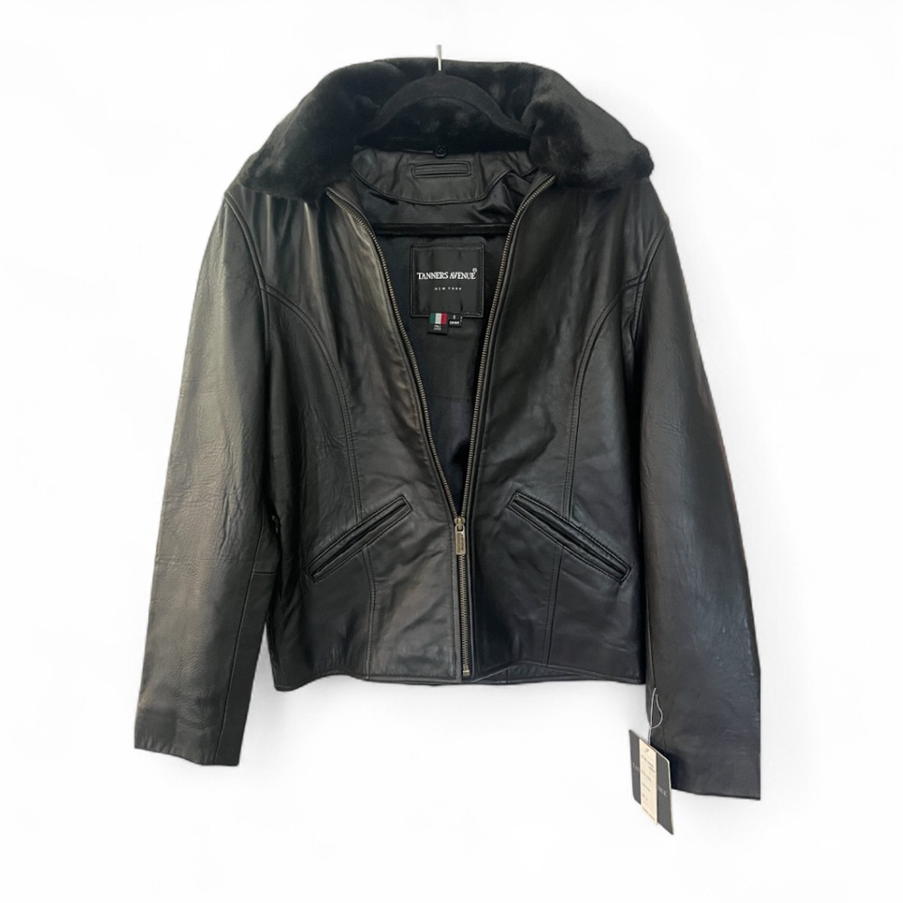 Tanners Avenue Black Lamb Leather Jacket size S